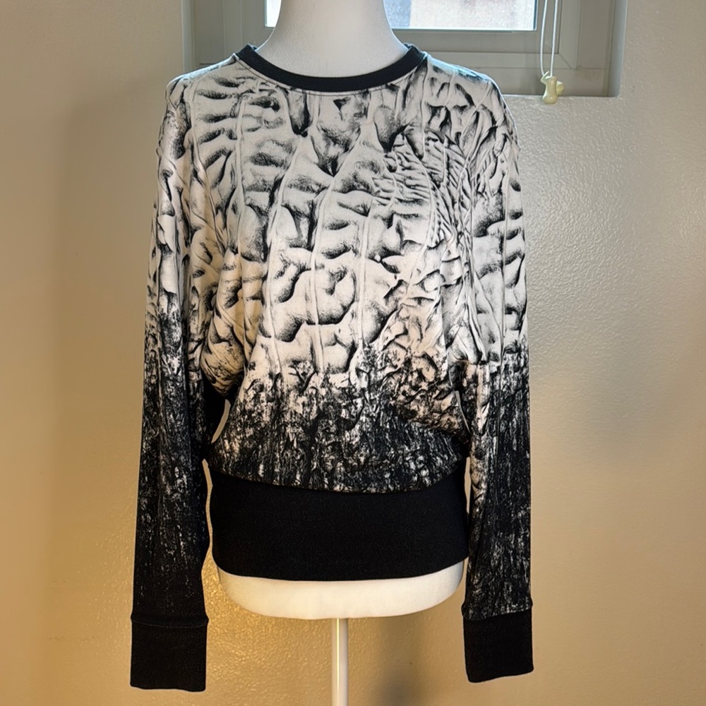 Black and White Helmut Lang Sweatshirt
